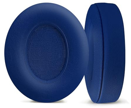 UOWGA Cuscinetti auricolari di ricambio per cuffie wireless Beats Studio 2 e Studio 3, con morbida pelle proteica, isolamento acustico in memory foam (blu)