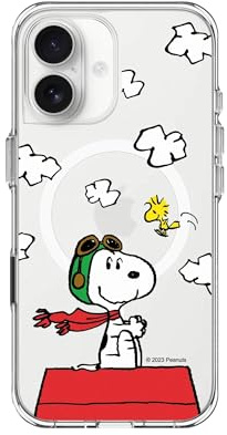 RhinoShield Clear Hülle für MagSafe für iPhone 17 | Snoopy Starker Magnet, Anti-Vergilbung, transparent, hohe Klarheit, stoßfest, Fallschutz nach Militärstandard