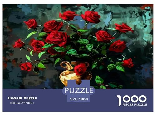 Rose Flasche Puzzle 1000 Teile Impossible Geschicklichkeitsspiel Für Erwachsene Und Kinder Ab 14 Jahren, Klassische Geschenk Lernspiel Herausforderung Spielzeug Dekorative Geschenke 70x50cm/1000pcs