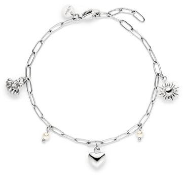 s.Oliver Bracelet - Elegantes Armband aus poliertem Edelstahl - silber - Gliederkette verstellbar bis 21 cm - wasserfest & hautfreundlich