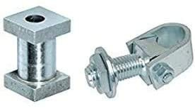 Cerniera regolabile per cancelli a battente ART. 428 IBFM con Tronchetto per cerniera regolabile art.428 per cancelli a battente in acciaio naturale ART. 428/T (mm.40)