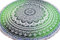 GURU SHOP Rundes Indisches Mandala Tuch, Boho Tagesdecke, Picknickdecke, Stranddecke, Runde Tischdecke - Grün, Baumwolle, 180x180x0 cm