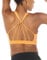 icyzone Yoga Sport-BH Damen Bustier mit Gepolstert - Atmungsaktiv Ohne Bügel Sports Bra Top (XL, Banana)