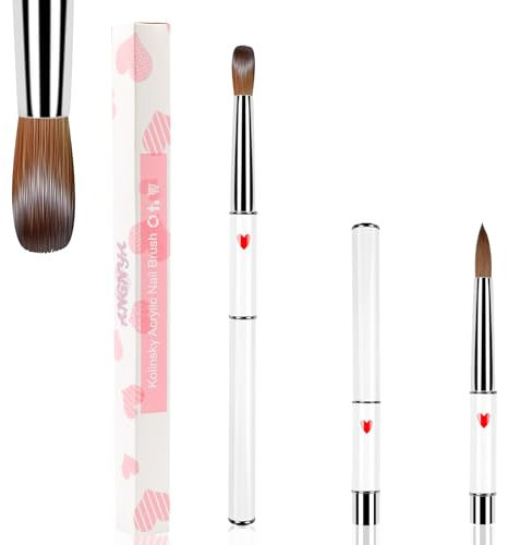 ANGNYA Acryl Pinsel für Nägel Kolinsky Nagelpinsel #16 Acrylnägel Nagelpinsel Sable Haar Nail art Brush Pinsel für Gelnägel Nagelkunstwerkzeuge