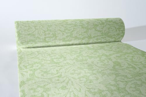 Sovie HORECA Linclass® Airlaid Tischläufer, vielseitig verwendbar und kombinierbar, Elegante Ornamentik - ideal für Hochzeiten Jubiläen Geburtstage, 40cm x 24m, 1 Stück - MIKA in Pistazie