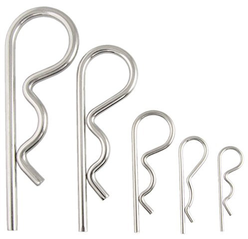 Federstecker Einfach D= 4 x 79 mm - (5 Stück) - Stecker/Splint - aus Edelstahl A4 | BOOTSTEILE BRAUER®