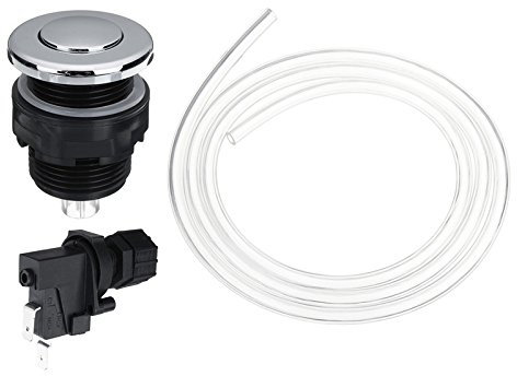 Alamor 25V-250V Wannen Schalter Pneumatische Luft Knopf Kit Müllentsorgung Müllentsorger Luftschalter Kit - 34Mm