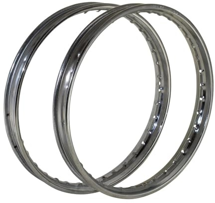 Felgen Set Chrom 1,40 x 17 Zoll Satz für Honda Piaggio Puch Sachs Zündapp