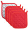 joyhalo Topflappen aus Baumwolle, maschinenwaschbar, hitzebeständig, Topflappen, Untersetzer zum Kochen und Backen (5, Rot)