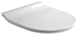 Gala Emma – Asiento Fijo para el Inodoro, Incluye Kit de Fijación y Bisagras de Acero Inoxidable, Color Blanco, Medidas 38 x 5 x 43.8 cm – Modelo G5166401