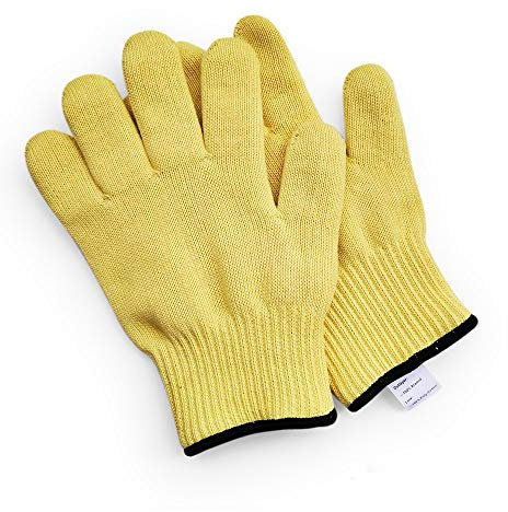 QEARSAFETY 1 Paar Aramid-Garn, gestrickt, lang/kurz, schützt das Handgelenk, hitzebeständige Handschuhe – hält brennende heiße Geschirr/Ofen/heiße Formen (mittelgroß, kurzes Handgelenk)