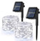 [2 Stück] Solar Lichterkette Aussen Kaltweiss, BrizLabs 12M 120 LED Außen Kupferdraht Lichterkette Wasserdicht 8 Modus Solarlichterkette Innen für Garten Bäume Balkon Hochzeit Party Weihnachten Deko