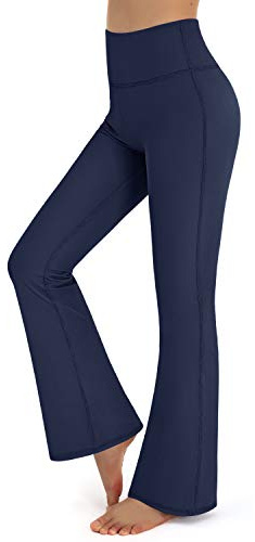 Promover Yoga Hose Damen Hohe Taille Bootcut Sporthose Strecken Activewear Hose Trainieren Bootleg Schlaghose Fitness Yogahose Flare Hose Aktive Freizeit Jazzpants