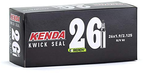 Cámara de Aire para Bicicletas - Kwick Seal Cámara Presta de 32 mm - 26 x 1.9/2.125 - Cámara de Bici Antipinchazos - Espesor de 1 mm - Autosellante Incorporado - Negro - Kenda