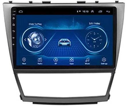 PLOKM Android 8.1 Car Stereo with Sat Nav 10.1 inch GPS Navigation Audio Radio Video for Toyota Camry 2006-2012 with Bluetooth/WIFI/TV/USB Suppot Android/iOS Mirror Linkwithout OBD2