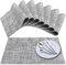 Newk Tischset, Crossweave Vinyl Woven Tischsets, rutschfeste Isolierung Waschbare Tischsets Set (8er-Set Weiß Grau)