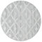 Teppich Wohnzimmer Hochflor Shaggy Teppich 3D Kariert Design 200 cm Rund Teppich Grau - Teppich für Schlafzimmer Esszimmer Küche Boho Teppich 20 mm Florhöhe Extra Weich Flauschig Pflegeleicht