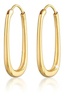 Elli Ohrringe Damen Creolen Oval Elegant Zeitlos Basic in 925 Sterling Silber