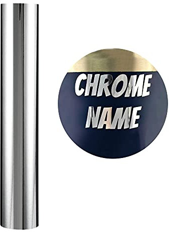 Heinaroman Selbstklebende Vinylfolie Plotter - 30x305cm Plotterfolie Selbstklebend Chrom Vinyl Rollen, Permanente Selbstklebende Metallic Vinylfolie für Aufkleber, Cric, Scrapbooking (Silber)