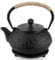 Fuloon Teekanne Gusseisen mit Emailliertem Interieur, Japanische Teekanne mit Sieb, 900ML Teapot mit Verbrühungsschutzgriff und Untersetzer, für Zuhause und Büro (Kiefernnadeln)