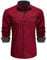 Enlision Men's Dress Shirts Long Sleeve Business Casual Shirt Regular Fit Button Up Shirts Red M