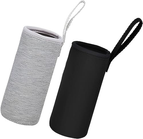 2 Stück 19 * 6.8cm Wasserflasche Neopren Beutel Flaschen Thermo-Hülle Taschen Isolierte Flaschenhülle Passend für Teeflaschen Teebereiter Glas Wasser-Flasche