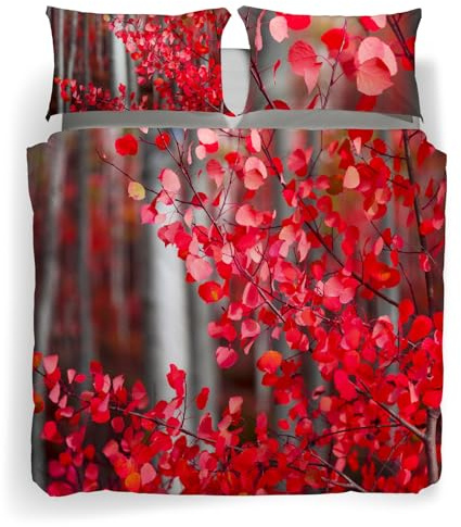 Bettwäsche-Set für Doppelbett, 250 x 200 + 40 cm, Caleffi Bettbezug, Bettwaren & Bettwäsche aus der Kollektion Träume von Reise von Marco Carmassi (Autumn Passion)