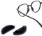 PIPJOY Cuscinetti nasali per occhiali, Cuscinetti nasali adesivi antiscivolo, Cuscinetti nasali in silicone morbido per occhiali, occhiali da vista, occhiali da sole (10 paia di neri)