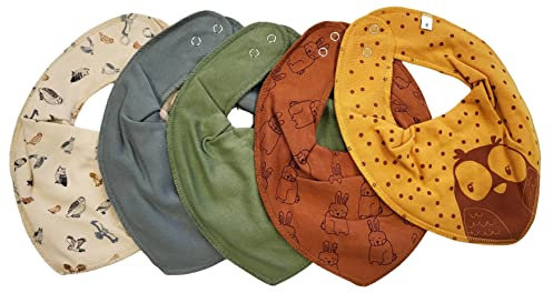 Pippi Babywear Halstücher - Baby Dreieckstücher/Lätzchen 5er Pack (bunt)