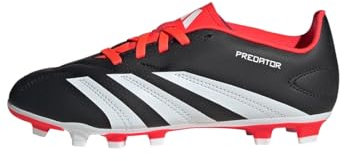 adidas Predator Club Flexible Ground Football Boots, Scarpe da Calcio, Core Black/Cloud White/Solar Red, 21.5 EU