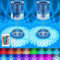 YeahBoom 2 Stück LED Kristall Tischlampe,2000mAh 16 Farben Touching Control Rose Crystal Lampe,Nachttischlampe Touch Dimmbar mit Fernbedienung,RGB Farbwechsel Nachtlicht für Schlafzimmer Wohnzimme