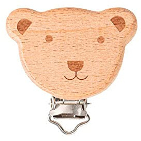 SALAS - FR2057 3 Pinzas chupetero Osito Color: Natural Talla: Unic