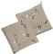 Topflappen Ilma Möwe – hochwertiger Hitzeschutz 2er Pack | dick gefütterter Untersetzer maritim in Natur | 2 Küchenhelfer quadratisch Leinen-Optik Küchenzubehör Kochen Backen waschbar 21 x 21 cm