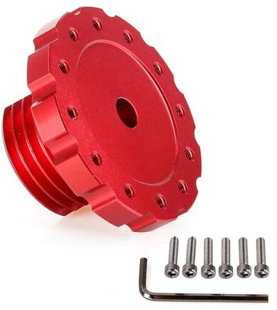 flexman Lenkrad Adapter für Thrustmaster TX T300 T500 TS PC TS XW, Aluminium Rennwagen Gaming Lenkradnabenadapter mit Schraubenschlüssel Sätze (Rosa)