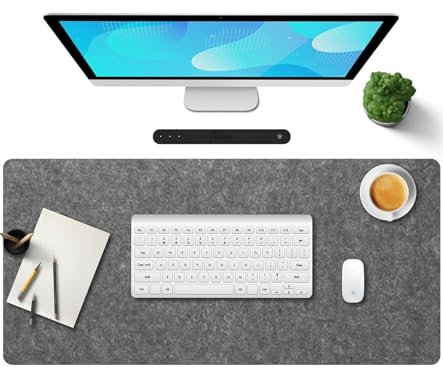 Octonluck Tappetino Mouse XXL, Tappetino per Mouse Gaming Antiscivolo, Tappetino scrivania Impermeabile in Tessuto Feltro, Tappetino per Mouse per PC, MacBook, Laptop, 900 X 400 mm