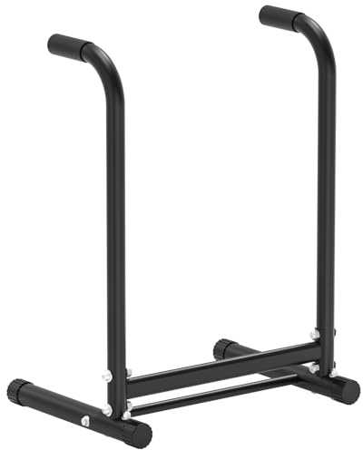 RELIFE REBUILD YOUR LIFE Dip Station Functional Heavy Duty Dip Stands Fitness Workout Dip bar Station Stabilizer Parallette Push Up Stand (Black-02)