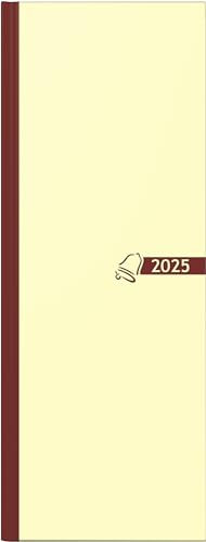Glocken Vormerkbuch (2025), 1 Seite = 1 Tag, 110 × 297 mm, 384 Seiten, Grafik-Einband, chamois