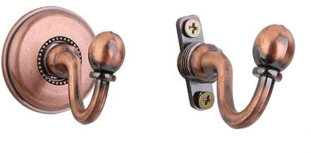 PRETYZOOM 2stücke Vintage Rundkopf Haken Aus Legierung Rotbronze Dekorative Und Türhalter Für Vorhänge Hüte Und Mäntel Installieren Mit Schrauben Und Dübel