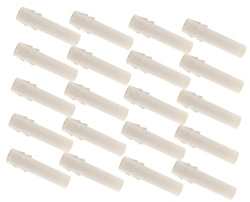 Pièces Manchons Blanc 20 en Bougies pour Plastique de Lustre | Effet Goutte de Cire, Aspect Chandelle Réaliste, pour Éclairage Décoratif à Maison