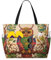 ZHONGSK Große Strandtasche für Damen, große Kapazität, Strandtasche/Palme/Pooltasche mit Reißverschluss und Taschen, faltbare Handtasche für Fitnessstudio, Reisen, Einkaufen, Eule Beliefs,