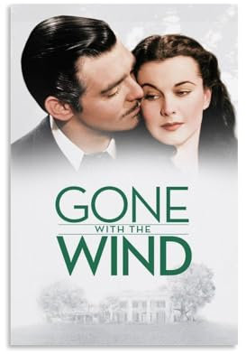 XXueMei Vom Winde Verweht 4 Filmposter, Vintage-Poster, dekorative Malerei, Leinwand, Wandposter und Kunstdrucke, moderne Heimdekoration, Poster, 50 x 75 cm, ungerahmter Stil