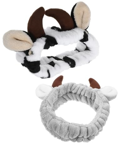Kuhhorn Stirnband aus Gewebe für Make Up und Gesichtspflege