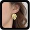 Aneneiceera Boho Gehämmert Blatt Baumeln Ohrringe Gold Texturiert Palmblatt Ohrringe Hohlen Metall Blatt Tropfen Ohrringe Vintage Pflanze Monstera Blätter Ohrringe Schmuck Für Frauen