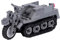 LIKLIKLINK Technik Panzer Bausteine Spielzeug, Militär WW2 SDKFZ.2 Kettenkraftrad Panzer Modellbausatz, 129 Klemmbausteine Kompatibel mit Andere Marken (Grau)