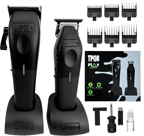 TPOB Play Barber Hair Clippers for Men 7500 RPM (Black 2 Pack)