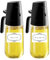 (2 Pieces) Olive Oil Sprayer for Cooking with Labels, 500ml/17oz Glass Dispenser Bottle for Kitchen, Oil Mister Spray Bottle for Air Fryer, Salad, Frying, BBQ