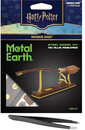 Fascinations Metal Earth Harry Potter Nimbus 2000 - Kit di modellini in metallo con pinzette