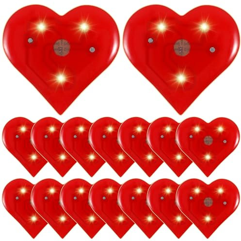 CALLARON Herzförmige Brosche 20 Stück/packung Valentinstags-accessoire Für Damen-partykleider