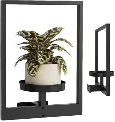 Hintyne Porte-Plante avec Cadre Photo Porte-Plante Mural pour Cadre Photo Porte-Plante Mural Cadres pour Plantes vivantes décoration Murale Support en métal pour Couple Maman Grand-mère Femmes