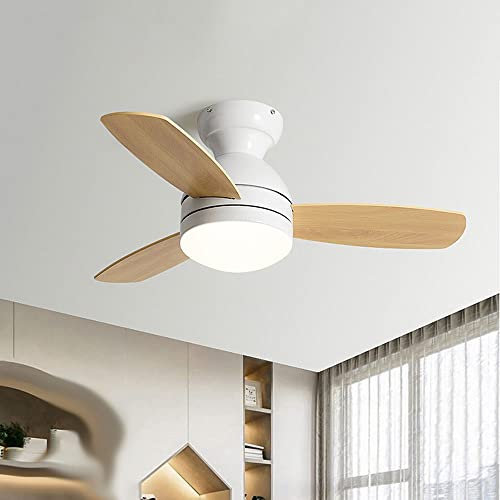 Precio de la Fábrica 48 Pulgadas Led Pantalla de Acero Al Carbono Lámpara de Ventilador de Techo de Madera Contrachapada Nórdica Lámpara de Ventilador de Techo de Hoja Simple Acrílico Ventilador de A